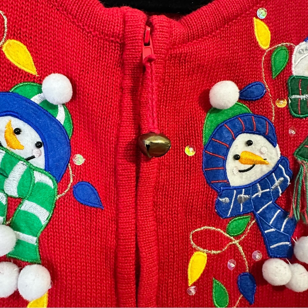 Holiday Snowman Red Sweater - Picture 3 of 10